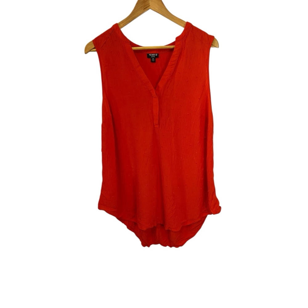 Women's Torrid Orange Sleeveless Tank Top Plus Size 00 Shirt